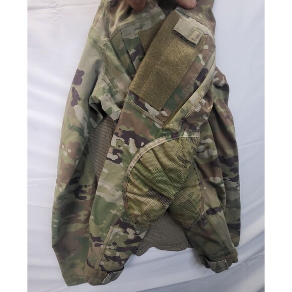 Advanced Combat Shirt MEDIUM 1/4 ZIP Long Sleeve Flame Resistant Multicam Camo - Picture 5 of 8